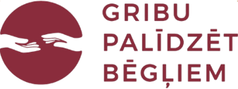 Biedrība “Gribu palīdzēt bēgļiem” logo