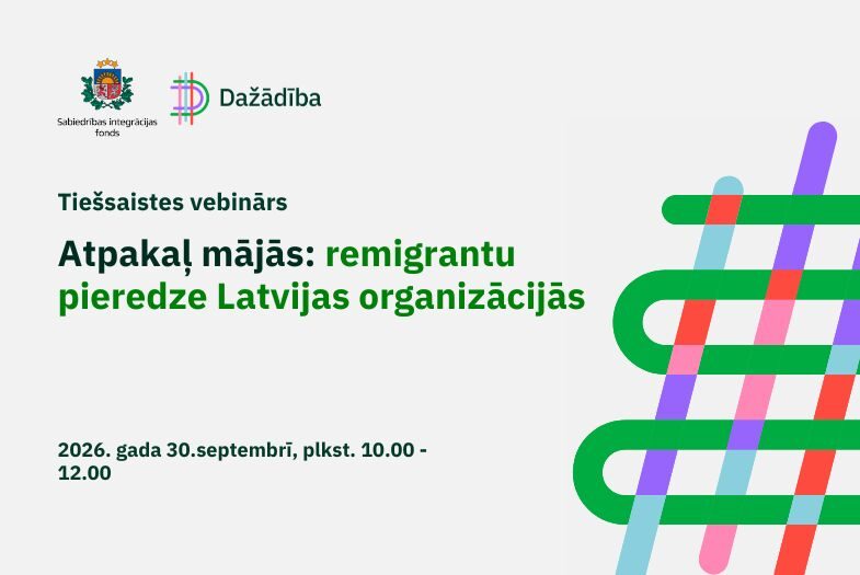 30. septembra vebinārs ar nosaukumu Atpakaļ mājās: remigrantu pieredze Latvijas organizācijās.